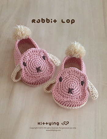 Crochet Baby Pattern Rabbit Baby Booties Baby Rabbit Shoes Crochet Bunny Sneakers Newborn Rabbit Shoes Lop Baby Booties Baby Bunny Booties