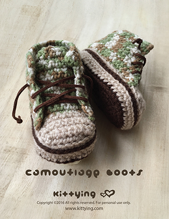 Crochet Pattern Baby Booties Camouflage Baby Boots Baby Sneakers Crochet Patterns Baby Shoes Crochet Booties Newborn Sneakers Newborn Boots All