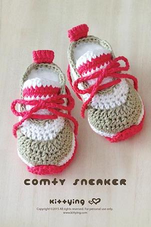 Crochet Baby Pattern Comfy Nike Baby Sneakers Crochet Baby Shoes Crochet Booties Crochet Pattern Newborn Sneakers Newborn Shoes Adidas Baby