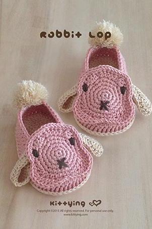 Crochet Baby Pattern Rabbit Baby Booties Baby Rabbit Shoes Crochet Bunny Sneakers Newborn Rabbit Shoes Lop Baby Booties Baby Bunny Booties