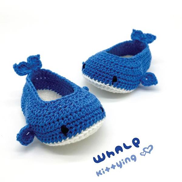 Whale Booties Crochet Pattern - Whale Crochet Baby Shoes, Slippers, Moccasins, Socks - Sea Creature Whale Baby Booties