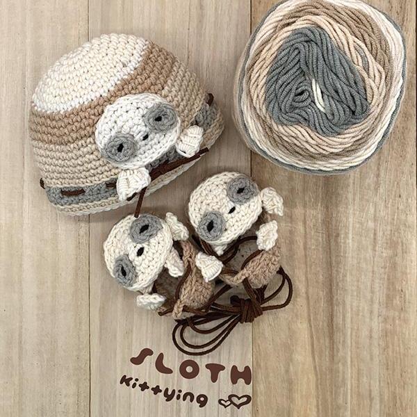 Crochet Pattern Doll Set - Sloth Doll Beanie and Booties Crochet Pattern - Sloth Preemie Hat and Booties Crochet Pattern - Doll Cloche and Booties Baby Set by Kittying Crochet Pattern - Beanie, Cloche, Hat, Toque, Sneakers