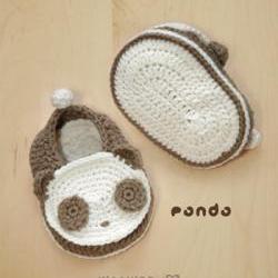 Panda Baby Booties Crochet..