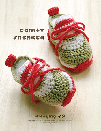 Crochet Baby Pattern Comfy Nike Baby Sneakers Crochet Baby Shoes ...