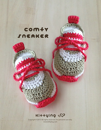 Crochet Baby Pattern Comfy Nike Baby Sneakers Crochet Baby Shoes ...